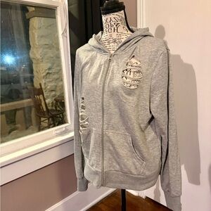 Gray Utility Jacket with Distressed Details